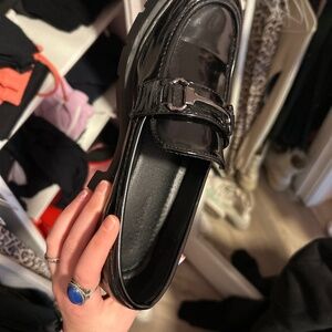 Black loafers